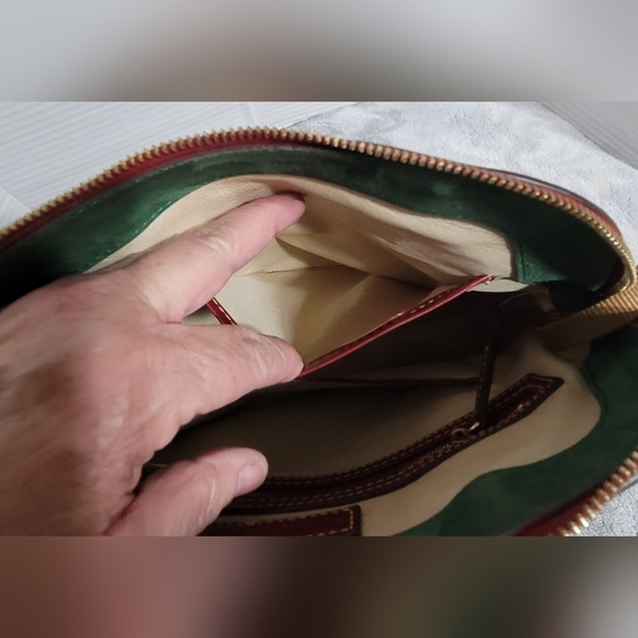 Dooney & BURKE Florentine Cameron Satchel Red, Italian Vacchetta Leather - Picture 7 of 15